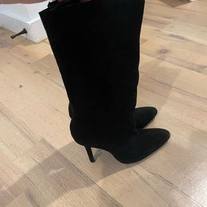 Zara Black Suede Bootie